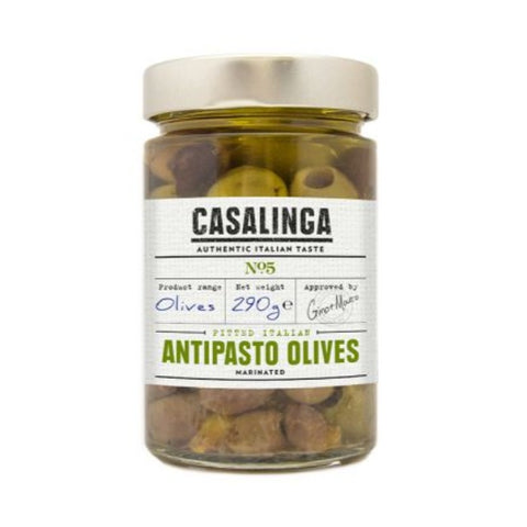 CASALINGA Marinated Pitted Italian Antipasto Olives 290g
