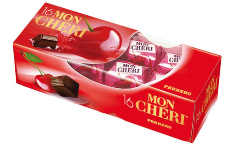 FERRERO Mon Cheri Cherry Liqueur Chocolates 16 pieces box