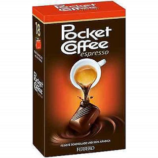 FERRERO Pocket Coffee Espresso Chocolates 18 pcs box