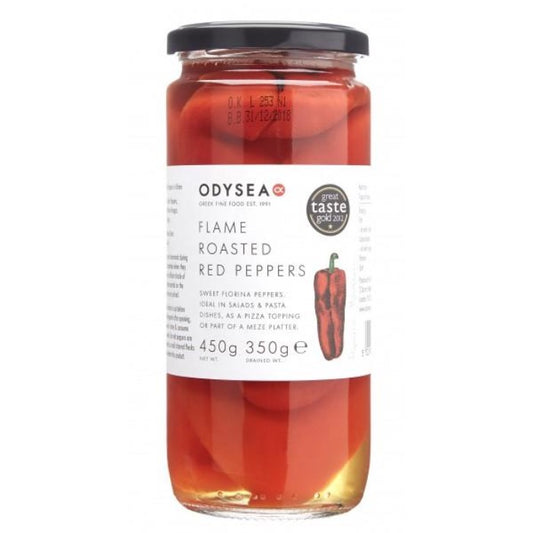 Odysea Flame Roasted Red Peppers 350g