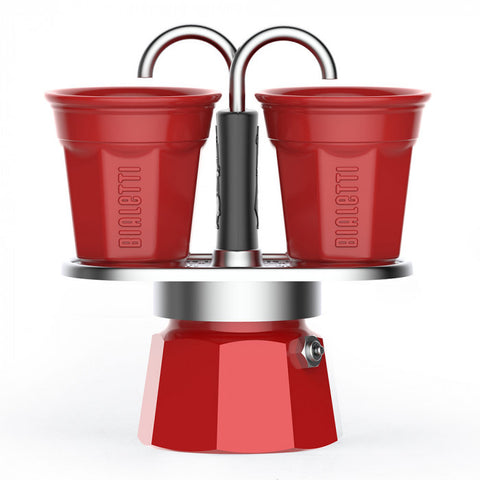 BIALETTI Mini Express Double Serve Stovetop Coffee Maker Red