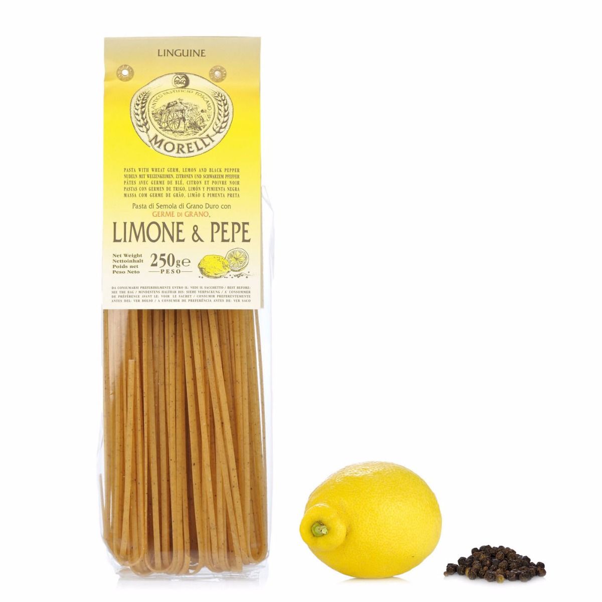 MORELLI Linguine Lemon & Black Pepper 250G