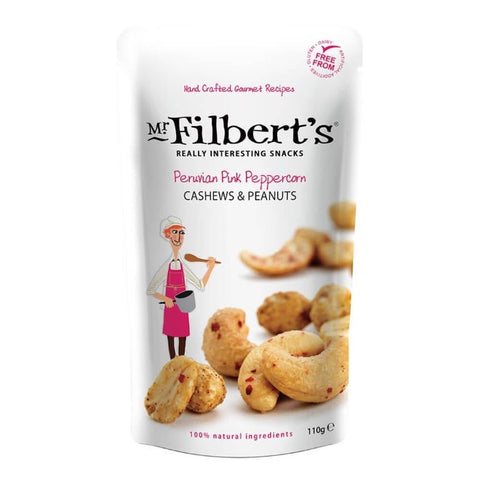 MR FILBERT'S Peruvian Pink Peppercorn Cashews & Peanuts 110g