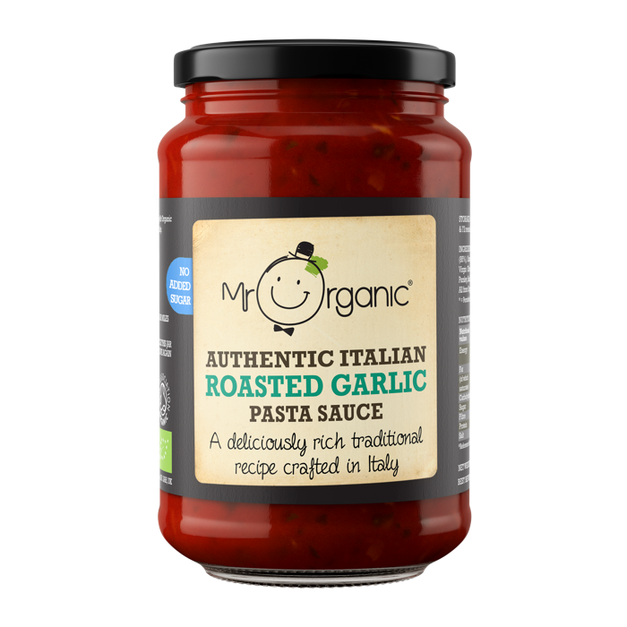 MR ORGANIC No Added Sugar Authentic Italian Roasted Garlic Pasta Sauce 350g