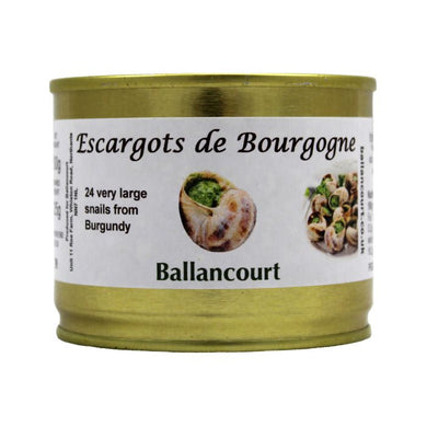 BALLANCOURT 24 Large Burgundy Snails in Tin