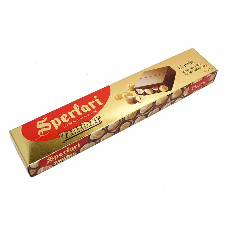 Sperlari Zanzibar Chocolate with Hazelnuts 150g