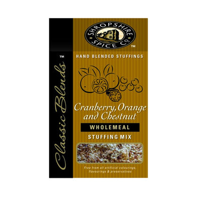 SHROPSHIRE SPICE CO Cranberry, Orange & Roasted Chestnut Wholemeal Stuffing Mix 150g