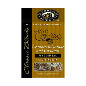 SHROPSHIRE SPICE CO Cranberry, Orange & Roasted Chestnut Wholemeal Stuffing Mix 150g