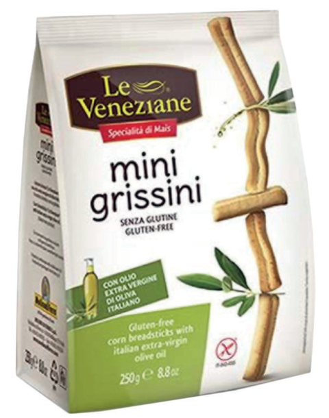 LE VENEZIANE Gluten Free Mini Grissini EVO Oil 250gr